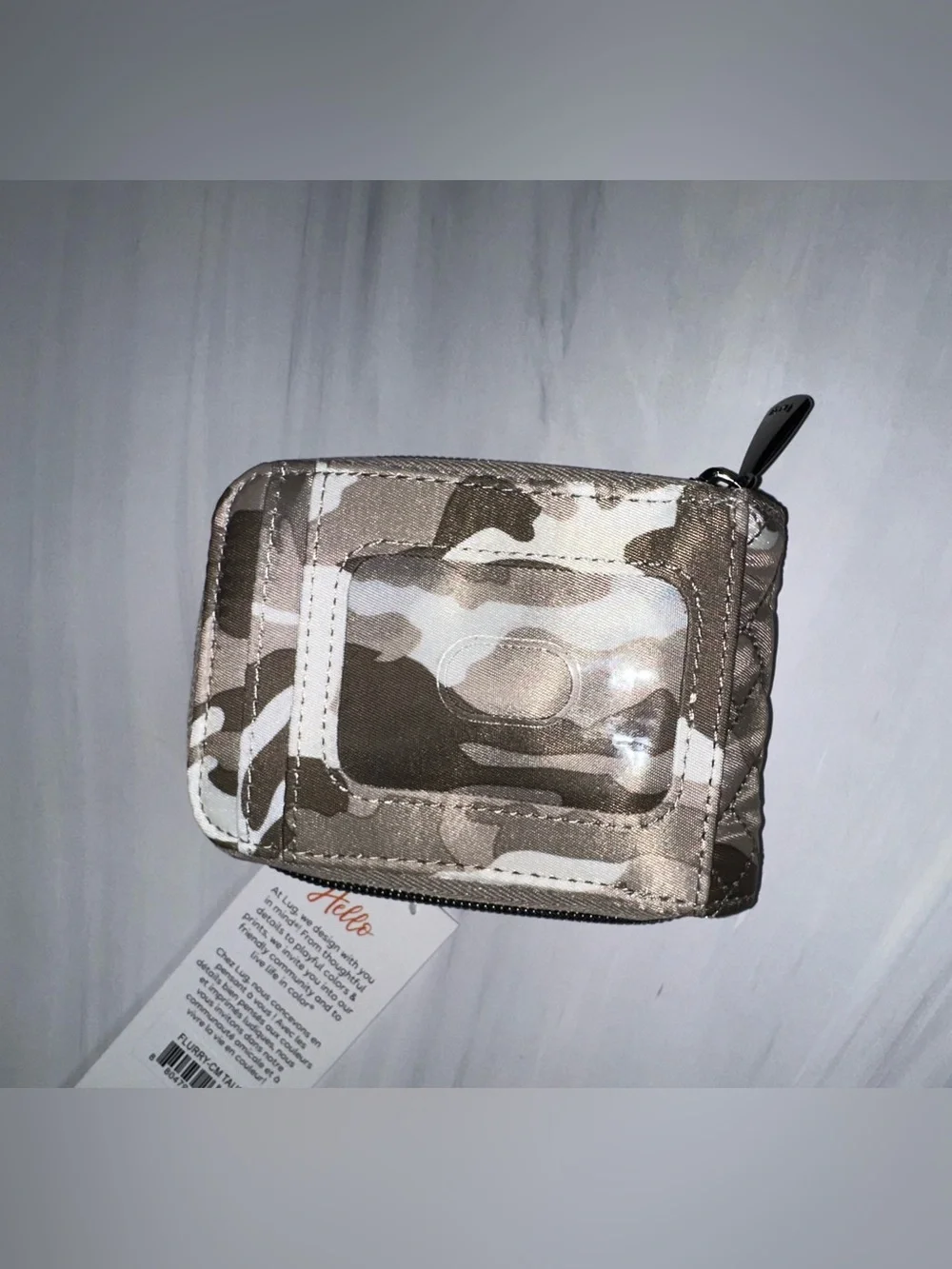 Lug Flurry RFID Wallet Camo Taupe New